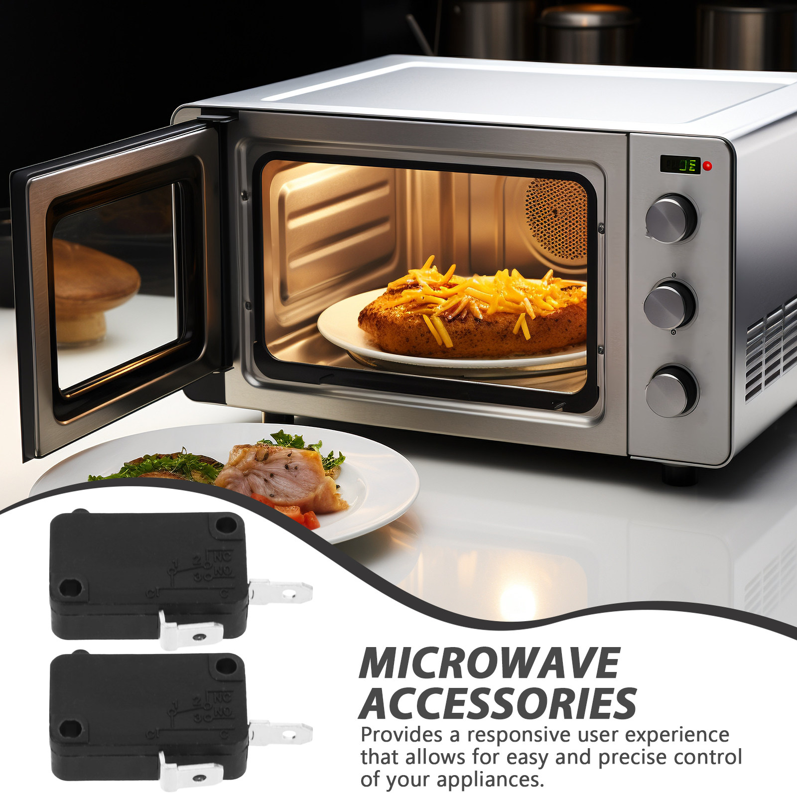 Home Appliances - 2 ชิ้น ไมโครสวิตช์ 2 ขา ปกติเปิด