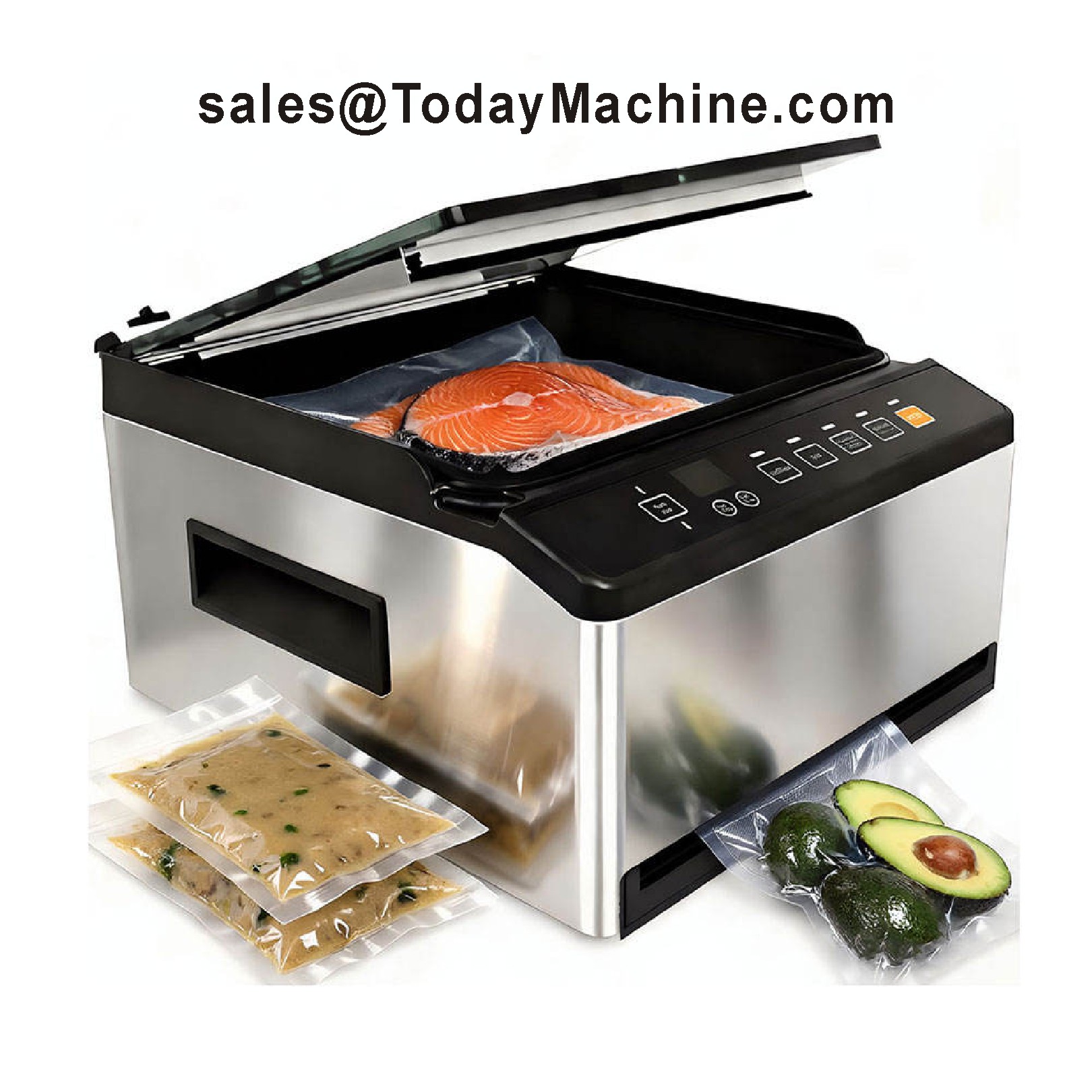 Food Vacuum Sealer Machine - เครื่องซีลสูญญากาศแบบตั้งโต๊ะ รุ่น DZ-260 สำหรับบรรจุภัณฑ์เดี่ยว เนื้อสัตว์ ข้าว