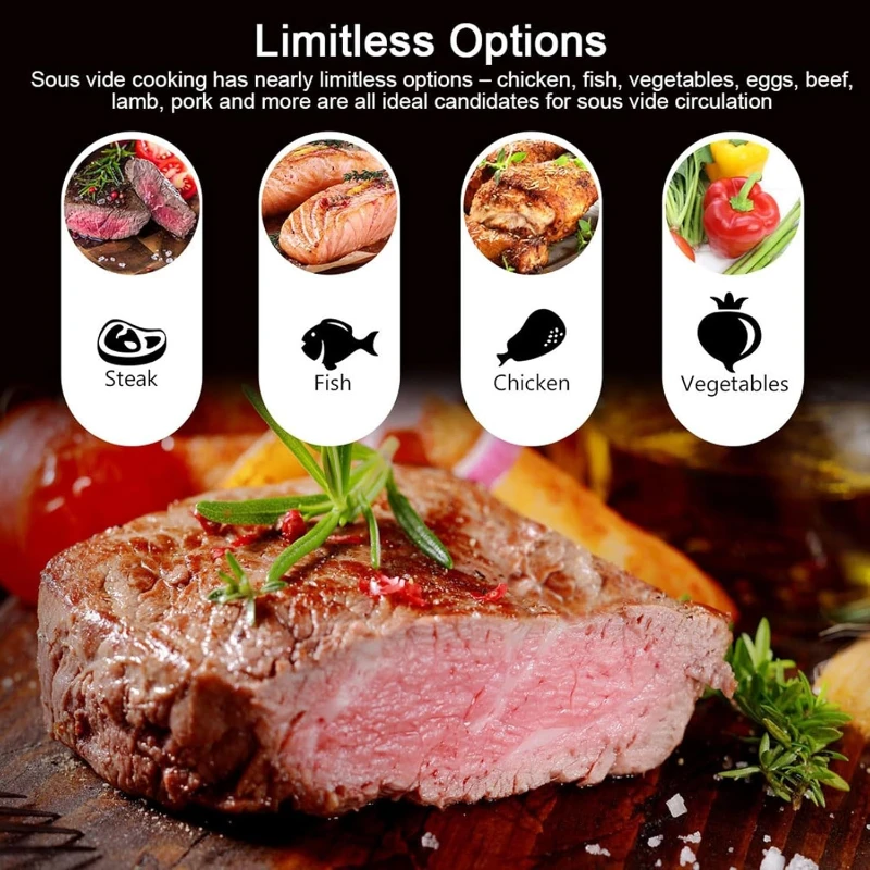 เครื่องซูวีด 1800W ระบบหมุนเวี - Digital Sous Vide Precision Cooker บทวิจารณ์และราคา